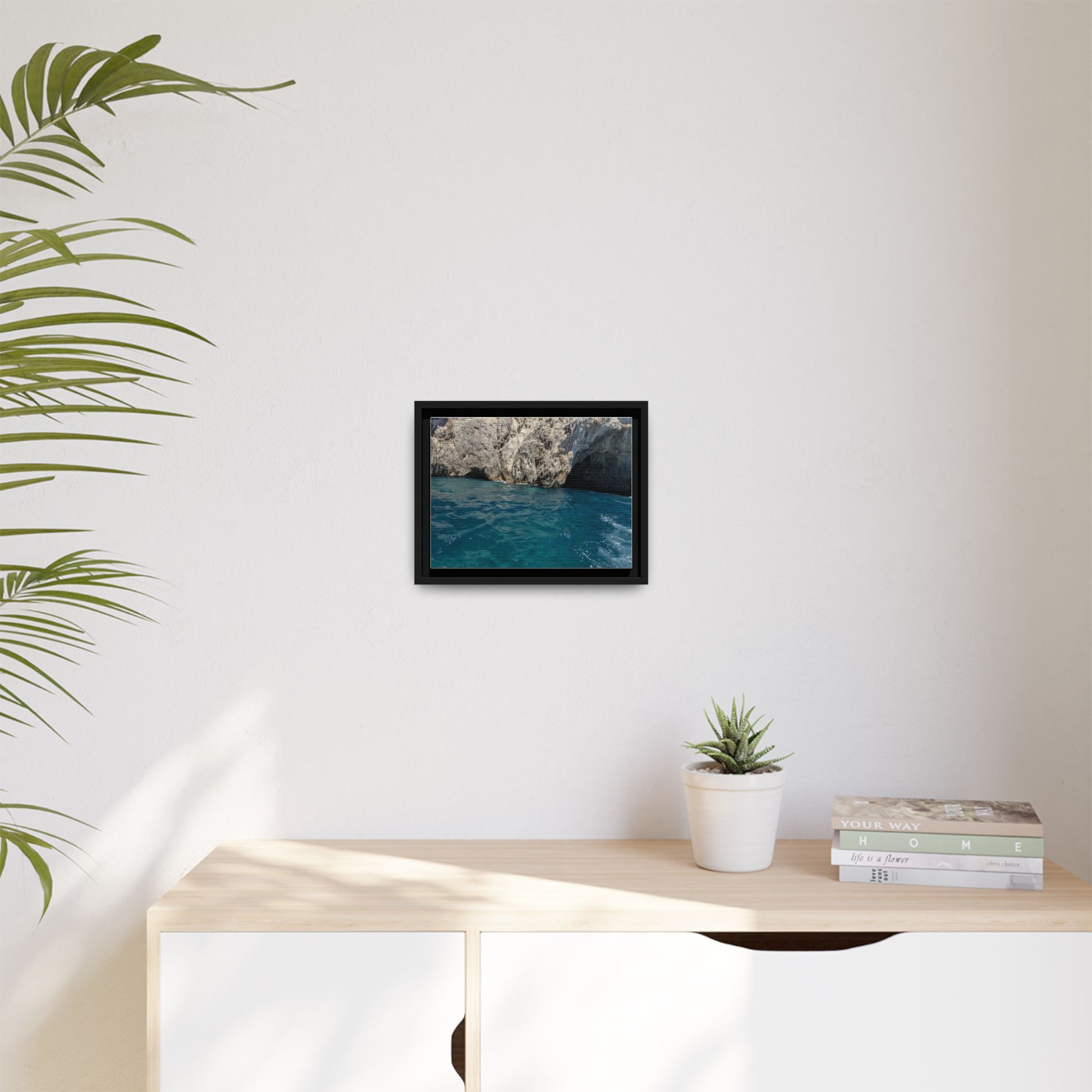 Ocean View Matte Canvas Wall Art, Coastal Decor, Beach House Gift, Framed Print, Nautical Wall Decor, Home Interior Artwork