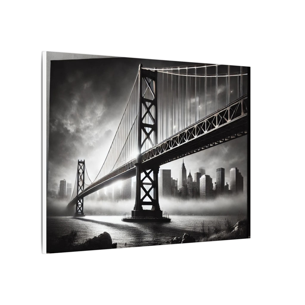Horizontal Golden Gate Bridge Black & White Wall Art – Dramatic San Francisco Photography Print in Black Frame (2 of 3)