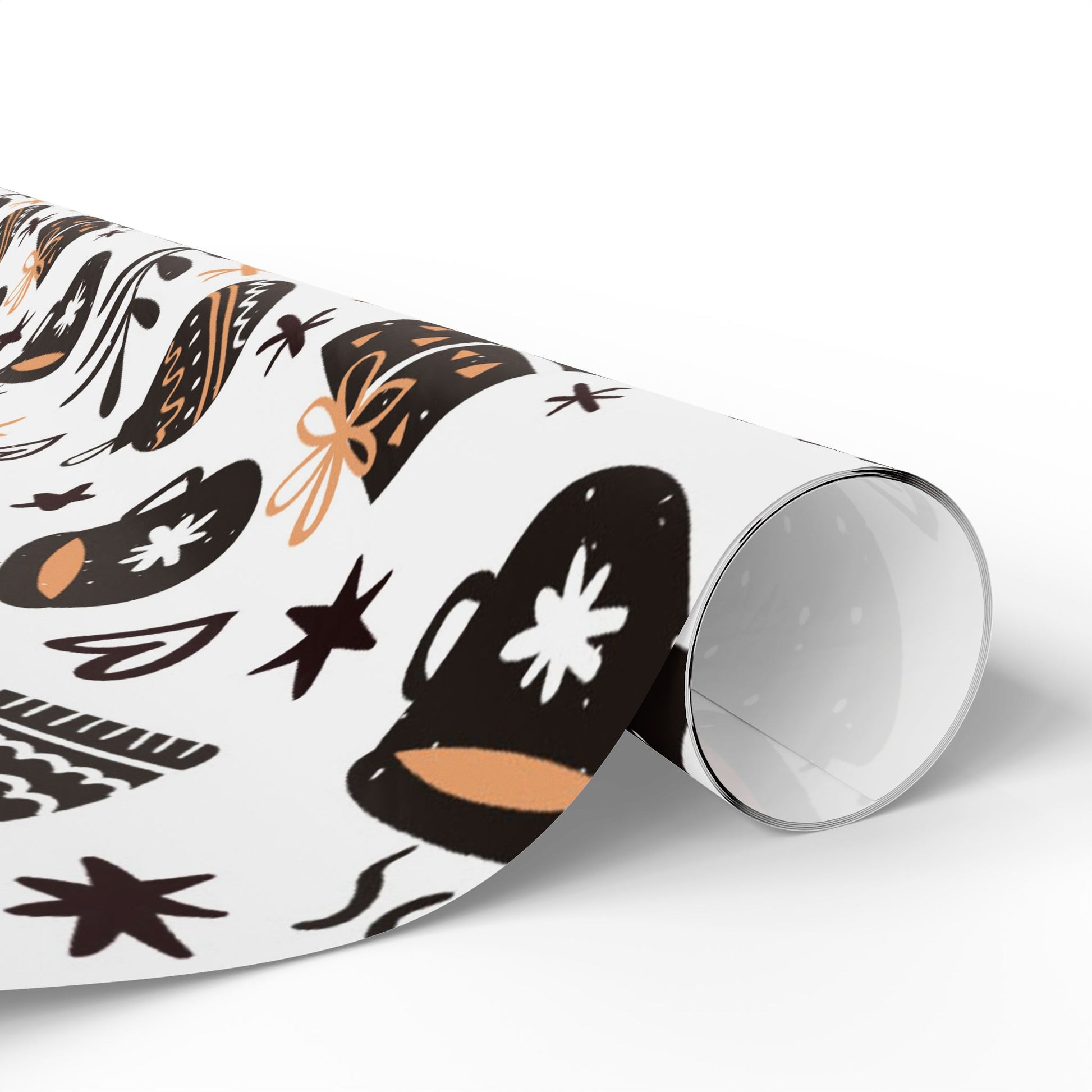 Cozy Cocoa Wrapping Paper – Warm Modern Holiday Gift Wrap - As Designer - Festive Holiday Wrapping Paper with Christmas Trees and Gifts