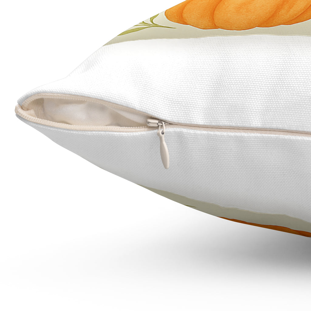 Autumn Orange Pumpkin Pillow – Fall Decor Cushion for Cozy Harvest & Thanksgiving Home Accents