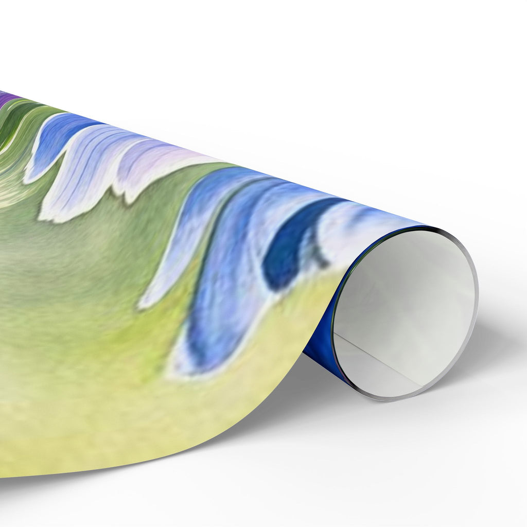 Purple & Blue Anemone Wrapping Paper – Elegant Botanical Gift Wrap Sheets