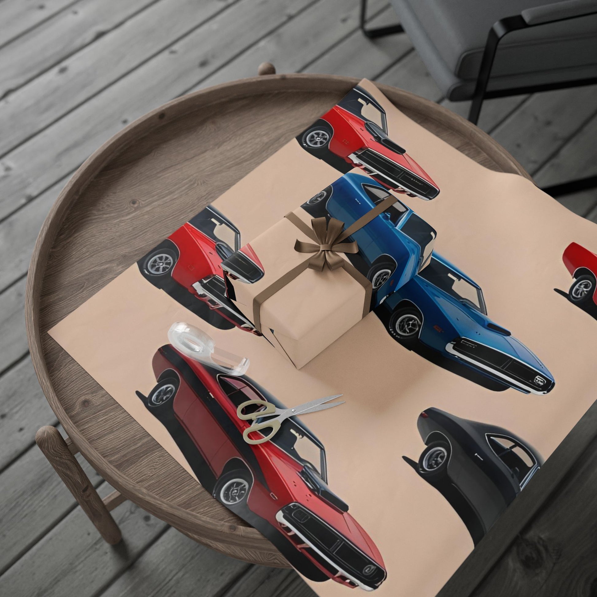 Vintage Muscle Car Wrapping Paper