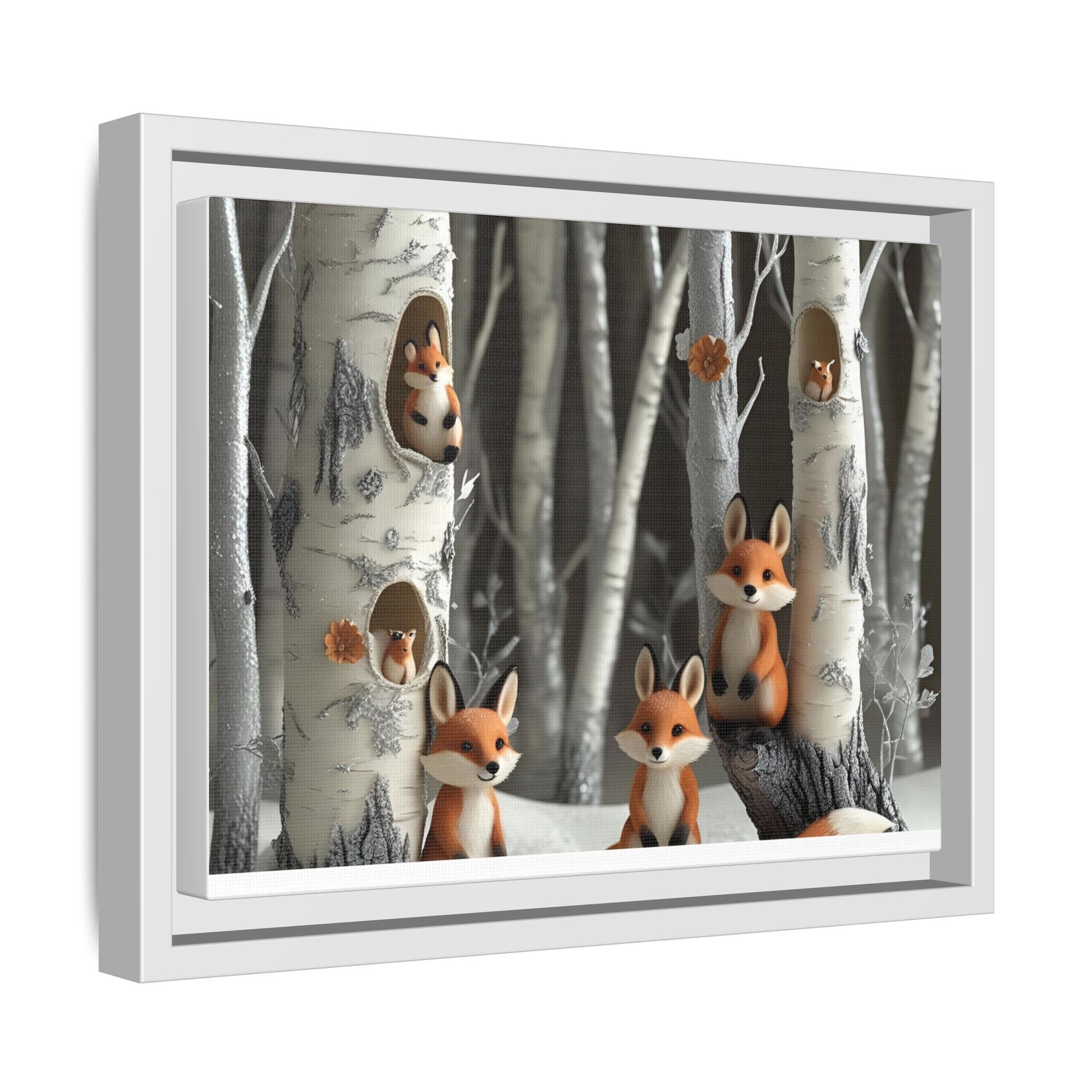 Framed Fox Art Print, Woodland Decor, Whimsical Nursery Wall Art, Cute Animal Print, Forest Creatures Home Decor