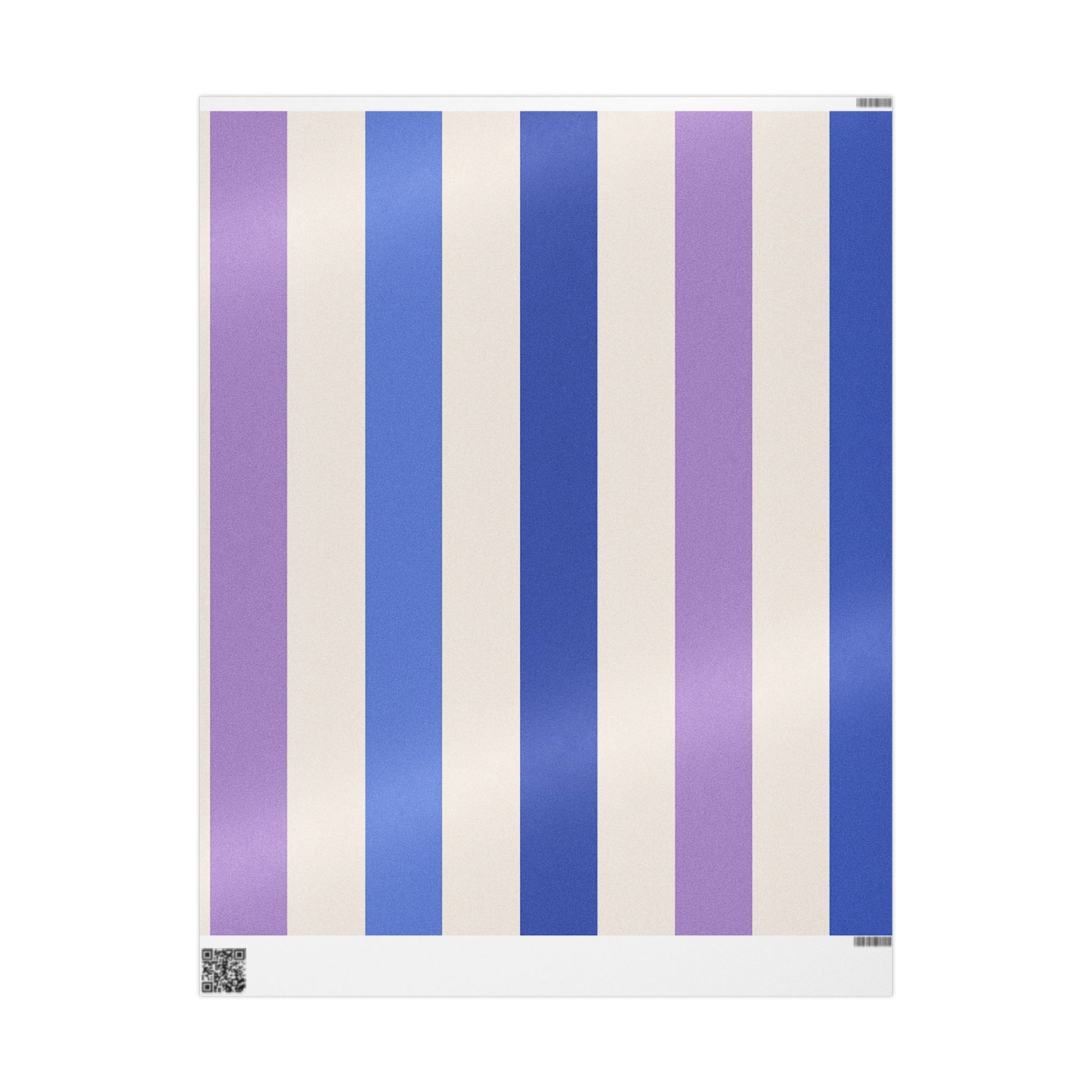 Blue and Lavender Striped Wrapping Paper
