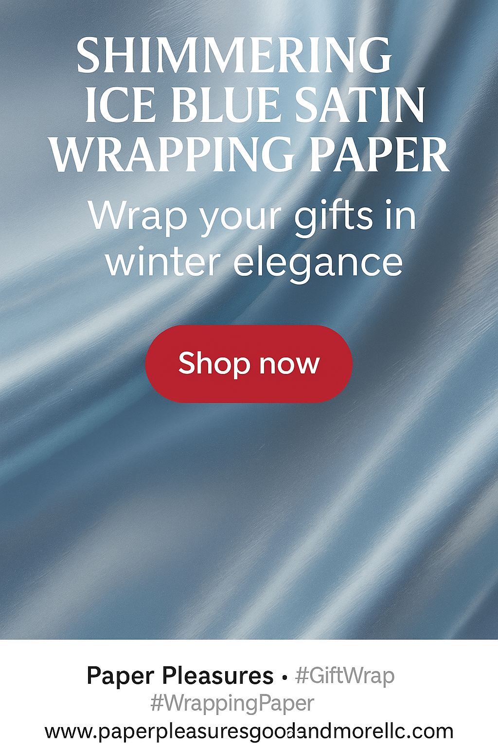 Elegant Blue Satin Wrapping Paper | Luxurious Gift Wrap for All Occasions, Birthday, Wedding, Bridal Shower, Holiday