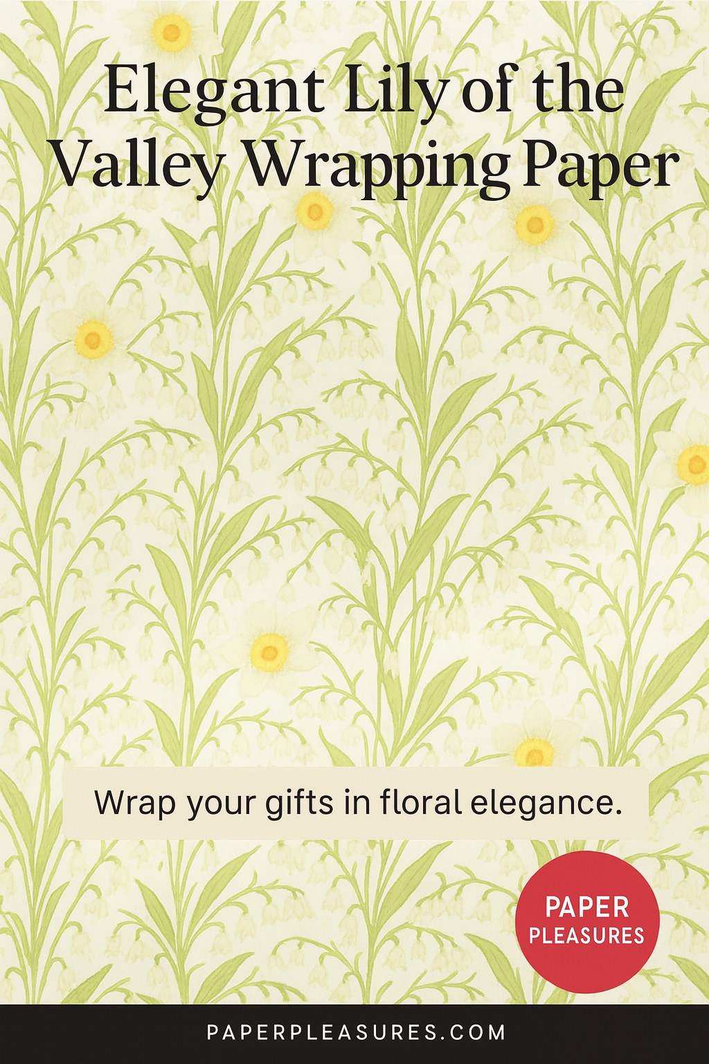 Elegant Lily of the Valley Wrapping Paper for Spring and Gift Giving
