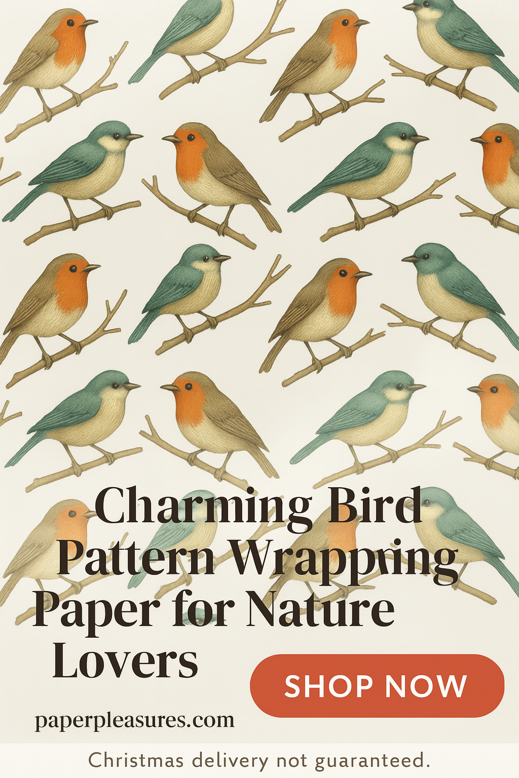 Charming Bird Pattern Wrapping Paper for Nature Lovers