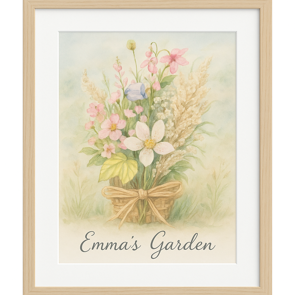 Pastel Floral Bouquet Art Print – Vintage Botanical Wall Decor | Paper Pleasures| Botanical Wall Decor, Home Decoration, Gift Idea for Her, Nature-Inspired Art, Wedding or Anniversary Gift